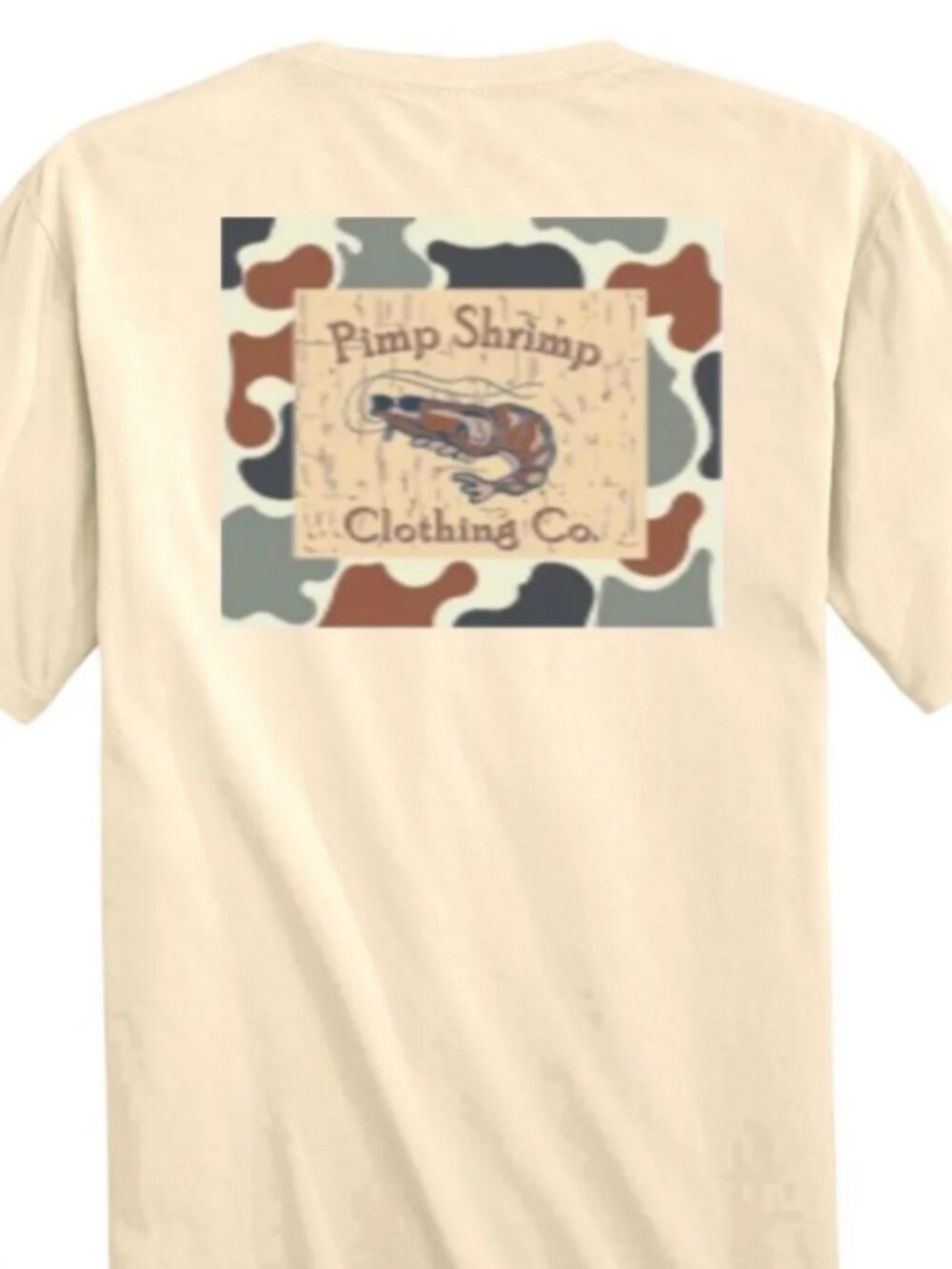 Pimp Shrimp Clothing Company Short Sleeve Camo Plate Tshirt Sz Medium